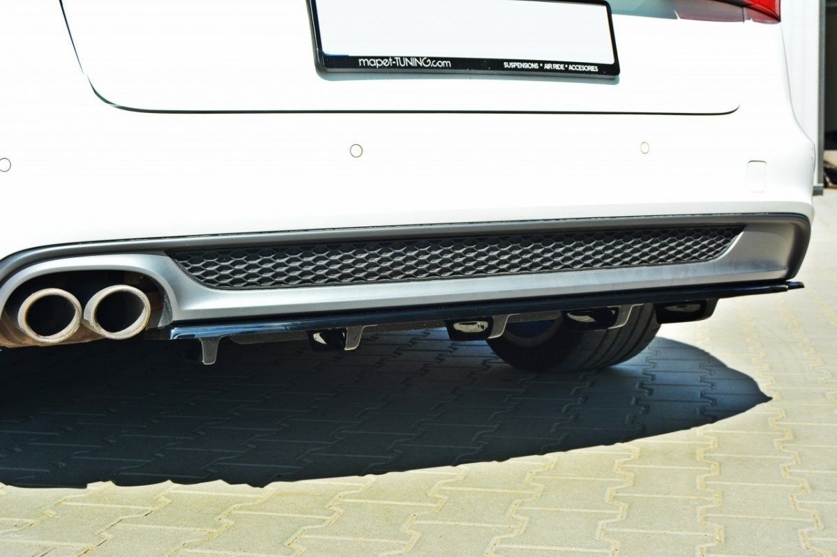 Mittlerer Diffusor Heck Ansatz für A6 C7 S-LINE AVANT Carbon Look