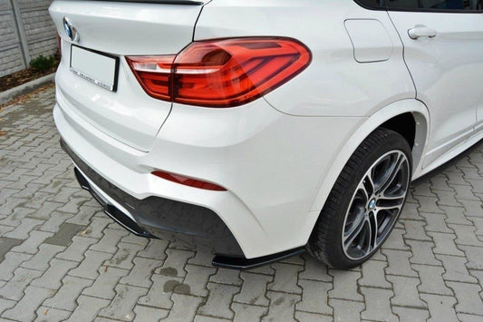 Heck Ansatz Flaps Diffusor für BMW X4 M Paket schwarz Hochglanz