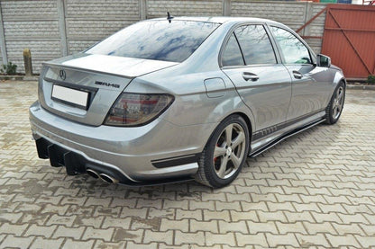 MERCEDES C W204 AMG-LINE Facelift Diffusor Heck Ansatz für Heckschürze für & Heck Ansatz Flaps Diffusor für