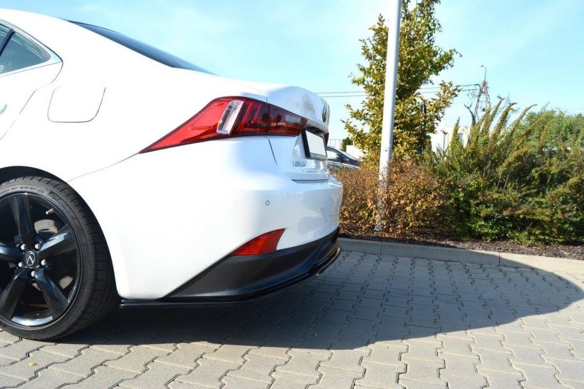 Mittlerer Diffusor Heck Ansatz für Lexus IS Mk3 H  schwarz Hochglanz