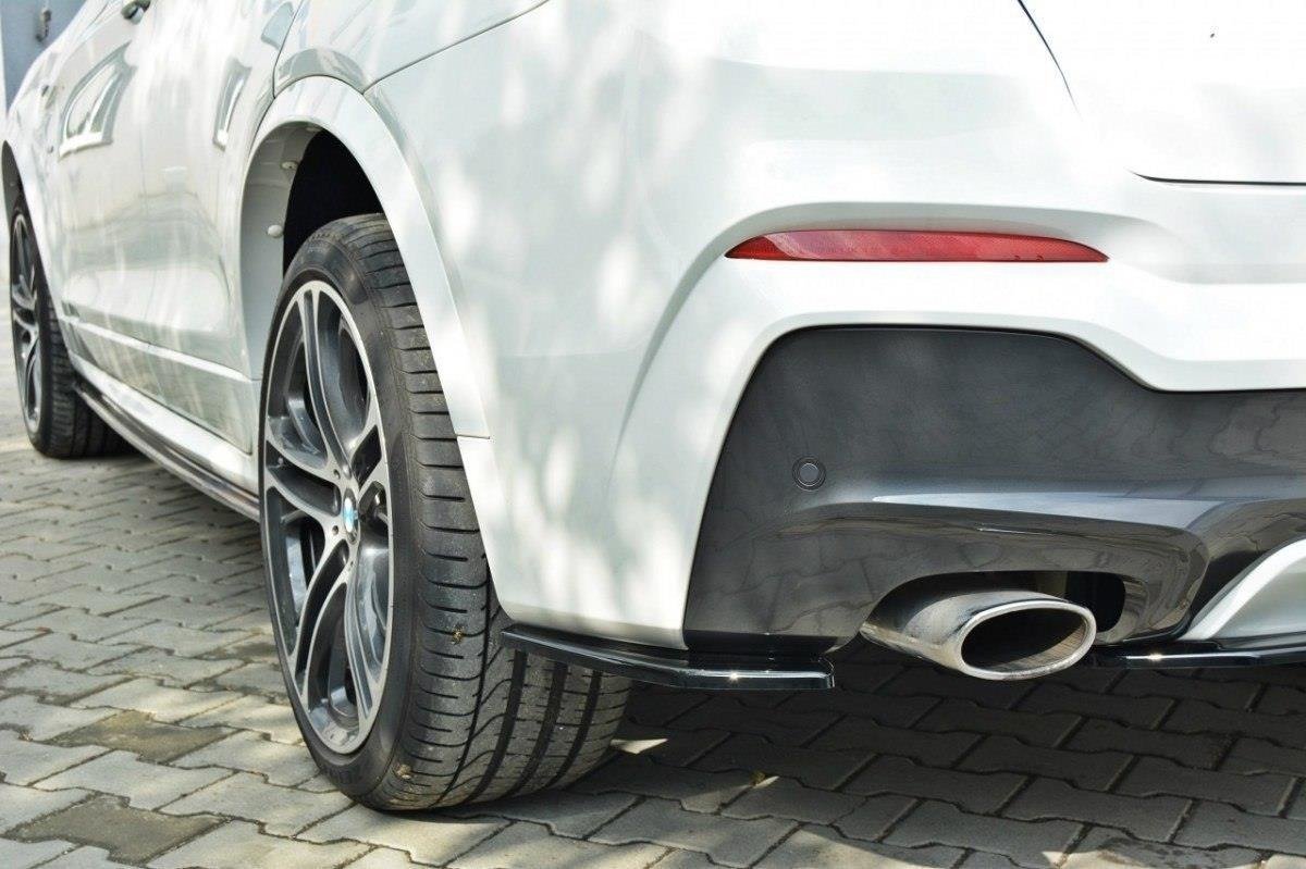 Heck Ansatz Flaps Diffusor für BMW X4 M Paket schwarz matt