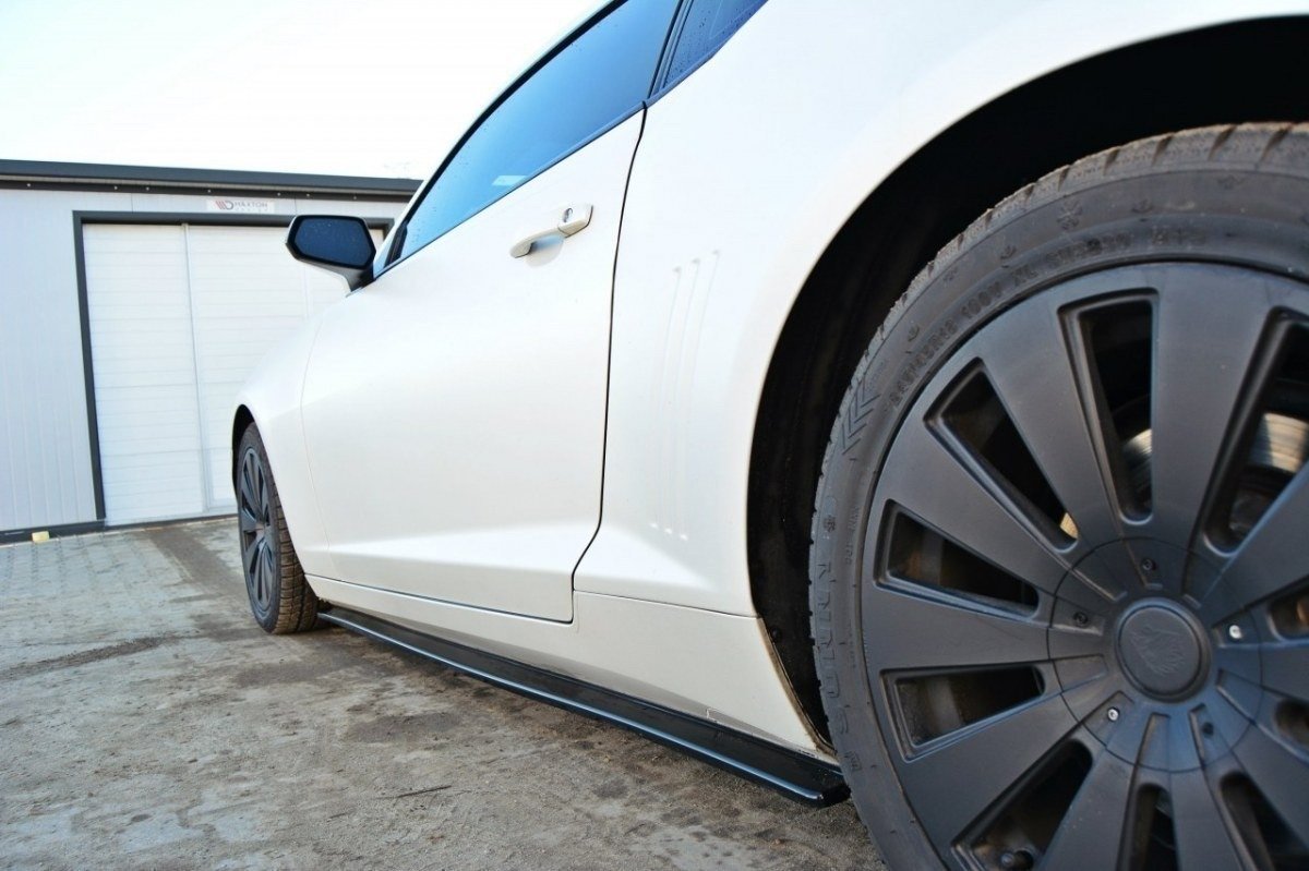 Seitenschweller Ansatz für CHEVROLET CAMARO V SS - US, EU VERSION (vor Facelift) schwarz matt