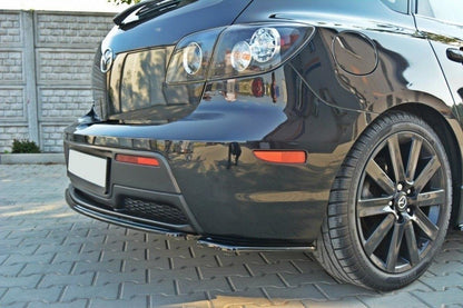 Heck Ansatz Flaps Diffusor für MAZDA 3 MPS MK1 (PREFACE) schwarz matt