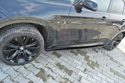 Seitenschweller Ansatz für BMW X6 F16 M Paket schwarz matt