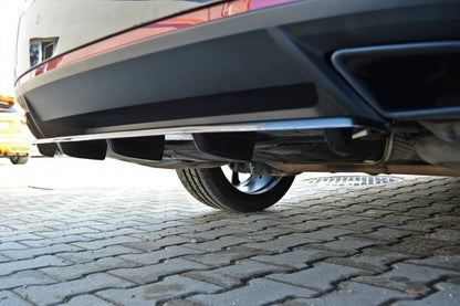 Mittlerer Diffusor Heck Ansatz für Skoda Octavia RS Mk3 / Mk3 FL Hatchback / Kombi schwarz Hochglanz