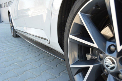 Seitenschweller Ansatz für Skoda Superb Mk3 schwarz matt