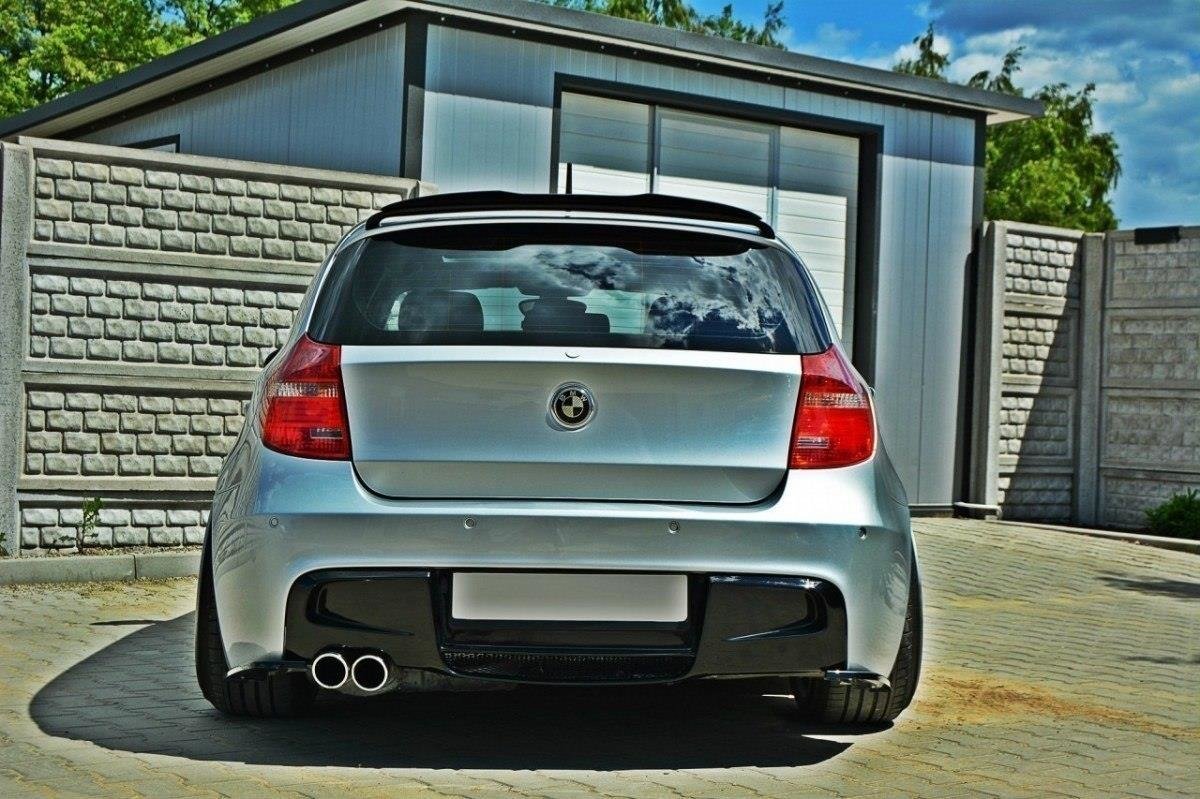 Heck Ansatz Flaps Diffusor für BMW 1er E87 Standard/M-Performance schwarz matt