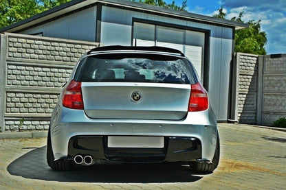 Heck Ansatz Flaps Diffusor für BMW 1er E87 Standard/M-Performance schwarz Hochglanz