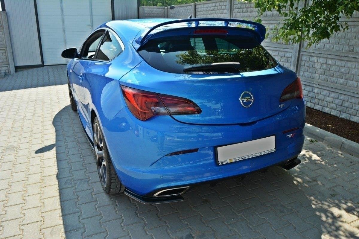 Heck Ansatz Flaps Diffusor für OPEL ASTRA J OPC / VXR schwarz matt