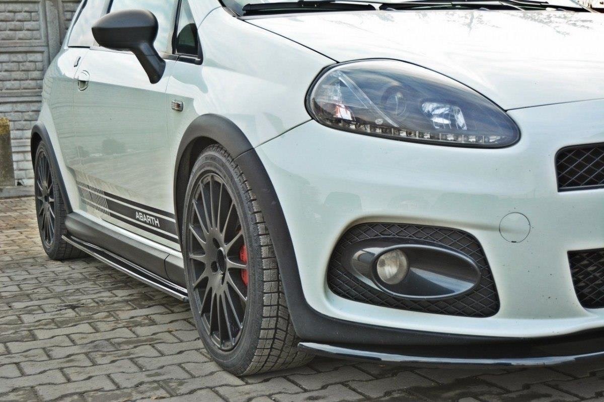Seitenschweller Ansatz für FIAT GRANDE PUNTO ABARTH schwarz matt
