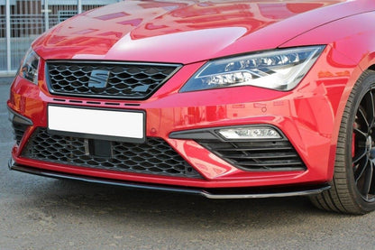Front Ansatz V.2 für Seat Leon Cupra / FR Mk3 FL schwarz Hochglanz