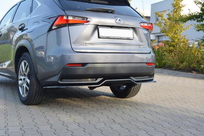 Mittlerer Diffusor Heck Ansatz für Lexus NX Mk1 H  schwarz matt