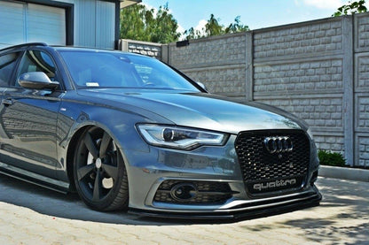 Front Ansatz V.1 für Audi S6 / A6 S-Line C7 schwarz matt
