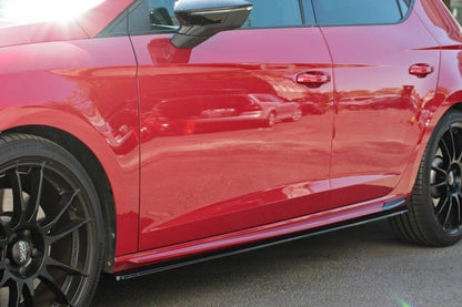 Seitenschweller Ansatz für v.2 Seat Leon Mk3 Cupra/ FR Facelift Carbon Look