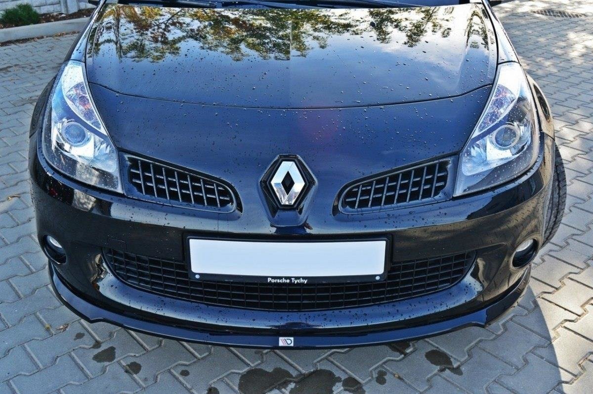 Front Ansatz für RENAULT CLIO III RS schwarz Hochglanz