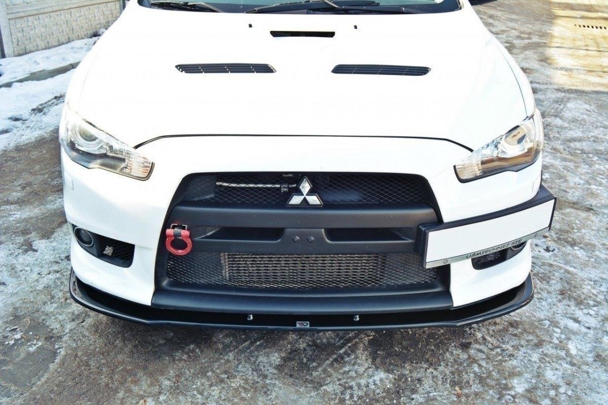 Front Ansatz V.1 für Mitsubishi Lancer Evo X schwarz matt