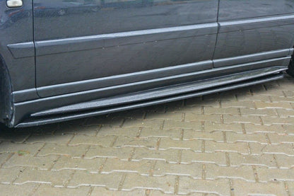 Seitenschweller Ansatz für AUDI S4 B5 schwarz matt