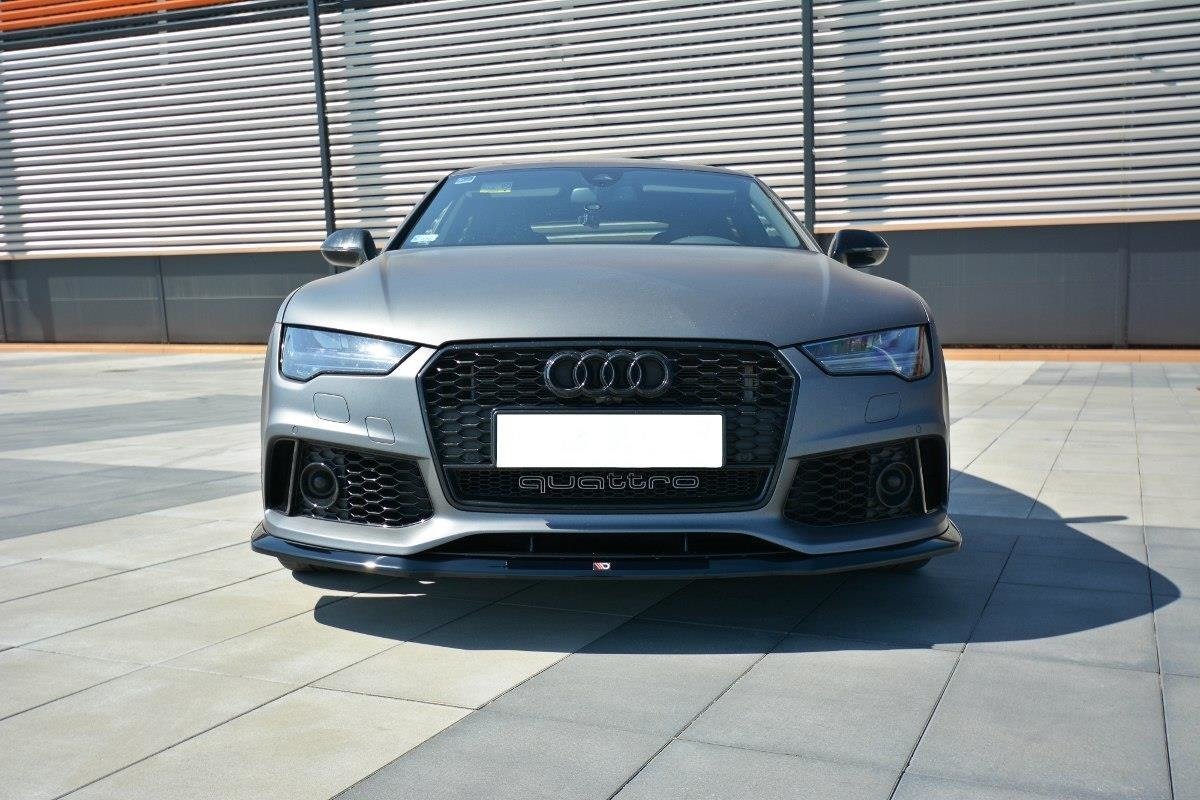Front Ansatz V.2 für Audi RS7 Facelift schwarz Hochglanz