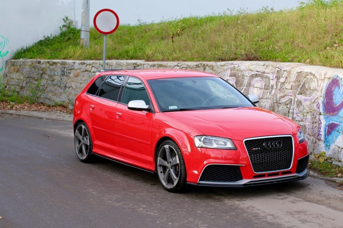 Seitenschweller Ansatz für Audi S3 8P / S3 8P FL / RS3 8P schwarz matt