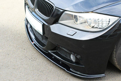 Front Ansatz V.1 für BMW 3er E91 M Paket FACELIFT schwarz Hochglanz