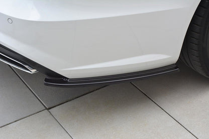 Heck Ansatz Flaps Diffusor für Audi A6 C7 Avant S-line/ S6 C7 Facelift Carbon Look