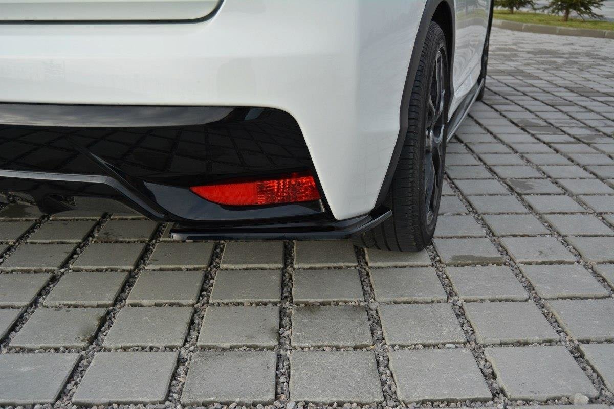 Heck Ansatz Flaps Diffusor für Honda Civic Mk9 Facelift schwarz matt