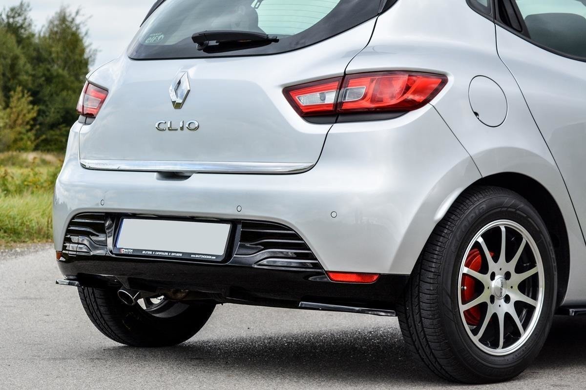 Heck Ansatz Flaps Diffusor für Renault Clio Mk4 Carbon Look