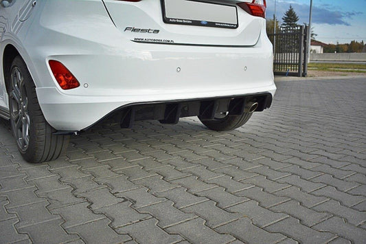 Heck Ansatz Flaps Diffusor V.1 für Ford Fiesta Mk8 ST-Line schwarz matt