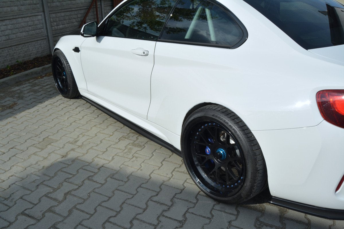 Seitenschweller Ansatz für BMW M2 F87 COUPÉ schwarz matt