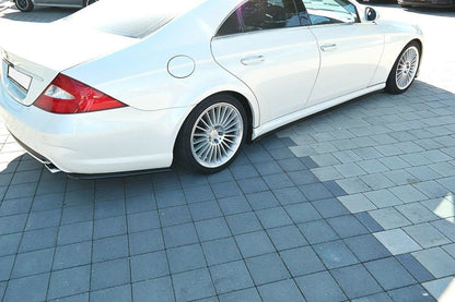 Heck Ansatz Flaps Diffusor für Mercedes CLS C219 55AMG Carbon Look