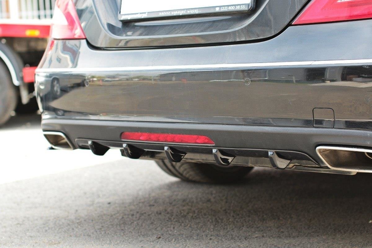 Diffusor Heck Ansatz für Mercedes CLS C218 schwarz Hochglanz