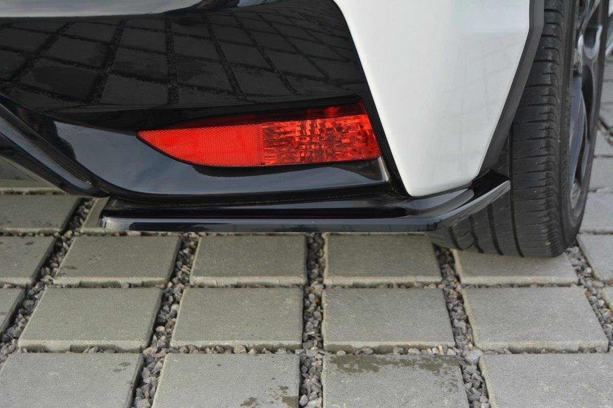 Heck Ansatz Flaps Diffusor für Honda Civic Mk9 Facelift Carbon Look