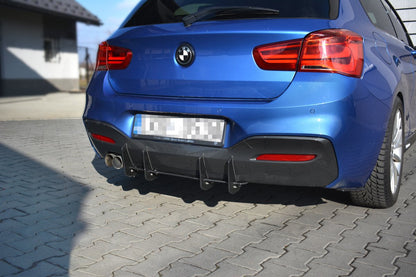 BMW 1er F20/F21 M-POWER FACELIFT - Diffusor Heck Ansatz für Heckschürze V.1 für