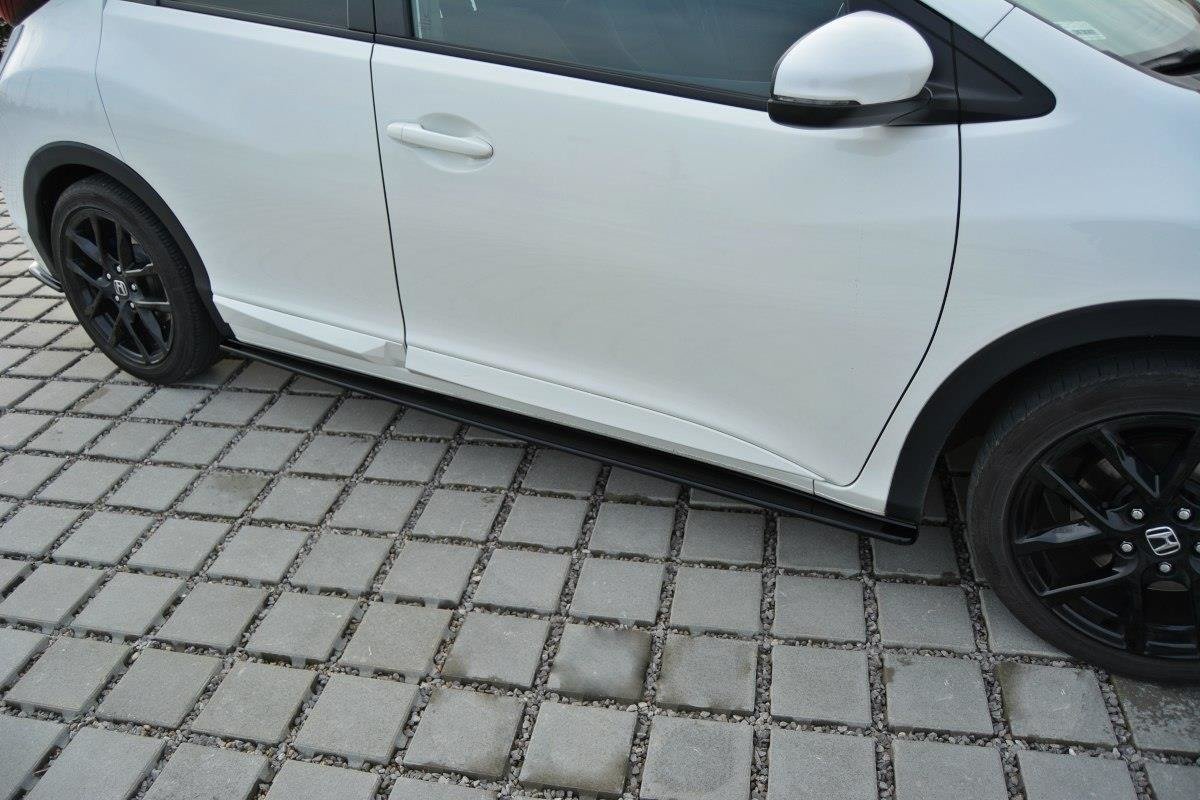 Seitenschweller Ansatz für Honda Civic Mk9 Facelift schwarz Hochglanz
