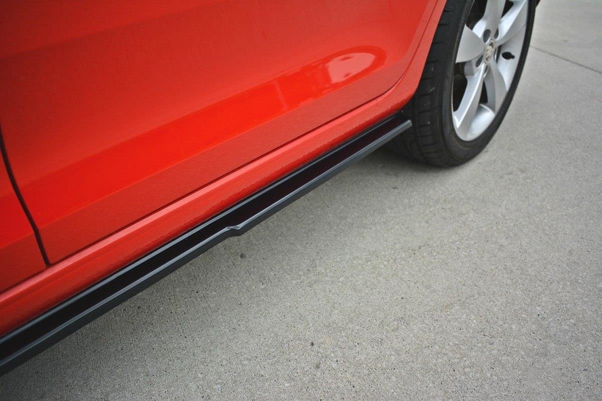 Seitenschweller Ansatz für Skoda Rapid  schwarz matt