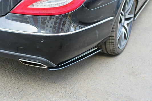 Heck Ansatz Flaps Diffusor für Mercedes CLS C218 Carbon Look