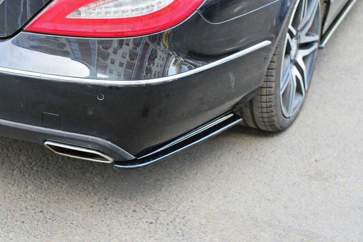 Heck Ansatz Flaps Diffusor für Mercedes CLS C218 schwarz matt