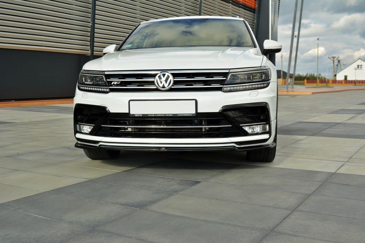 Front Ansatz für Vw Tiguan Mk2 R-Line schwarz matt