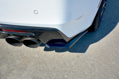 Heck Ansatz Flaps Diffusor für CHEVROLET CAMARO 6TH-GEN. PHASE-I 2SS COUPE Carbon Look