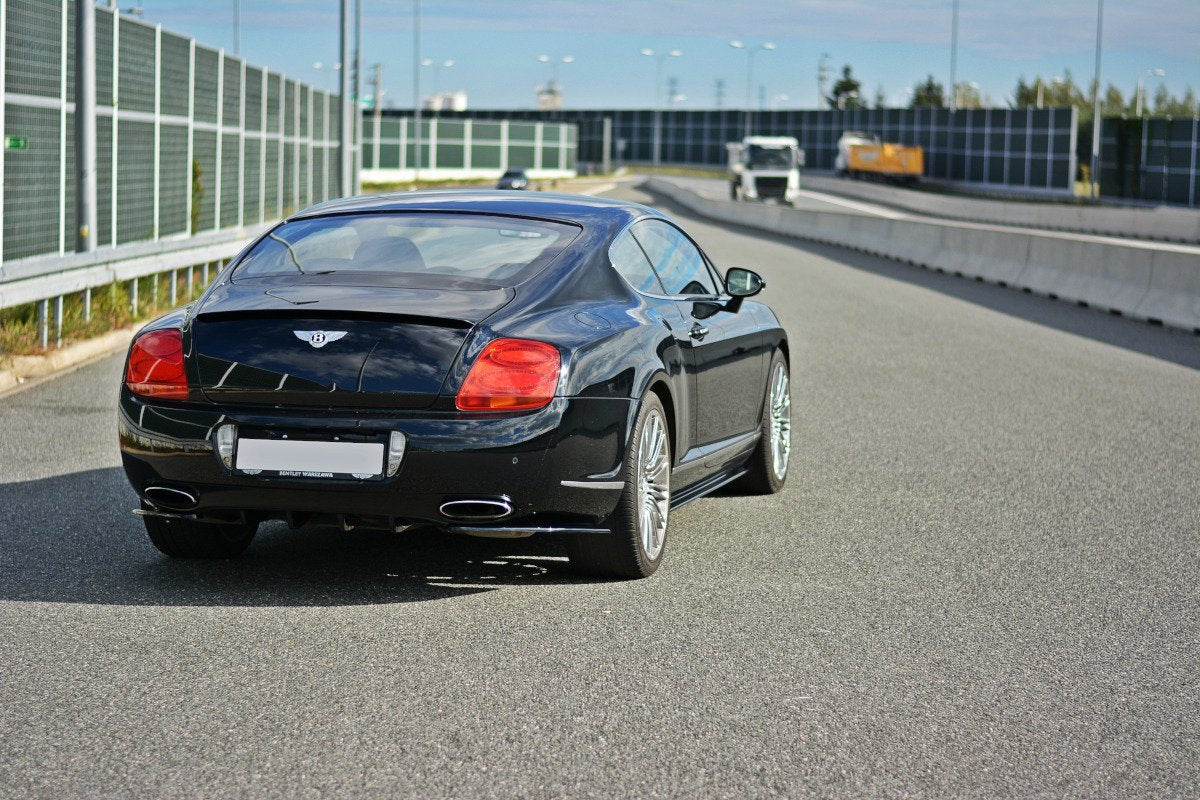 Heck Ansatz Flaps Diffusor für BENTLEY CONTINENTAL GT schwarz matt