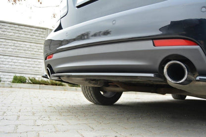 Mittlerer Diffusor Heck Ansatz für Saab 9-3 Aero Mk2 Facelift schwarz matt