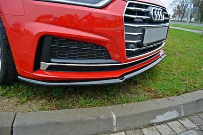 Front Ansatz V.2 für Audi A5 F5 S-Line schwarz Hochglanz