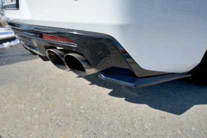 Heck Ansatz Flaps Diffusor für CHEVROLET CAMARO 6TH-GEN. PHASE-I 2SS COUPE Carbon Look