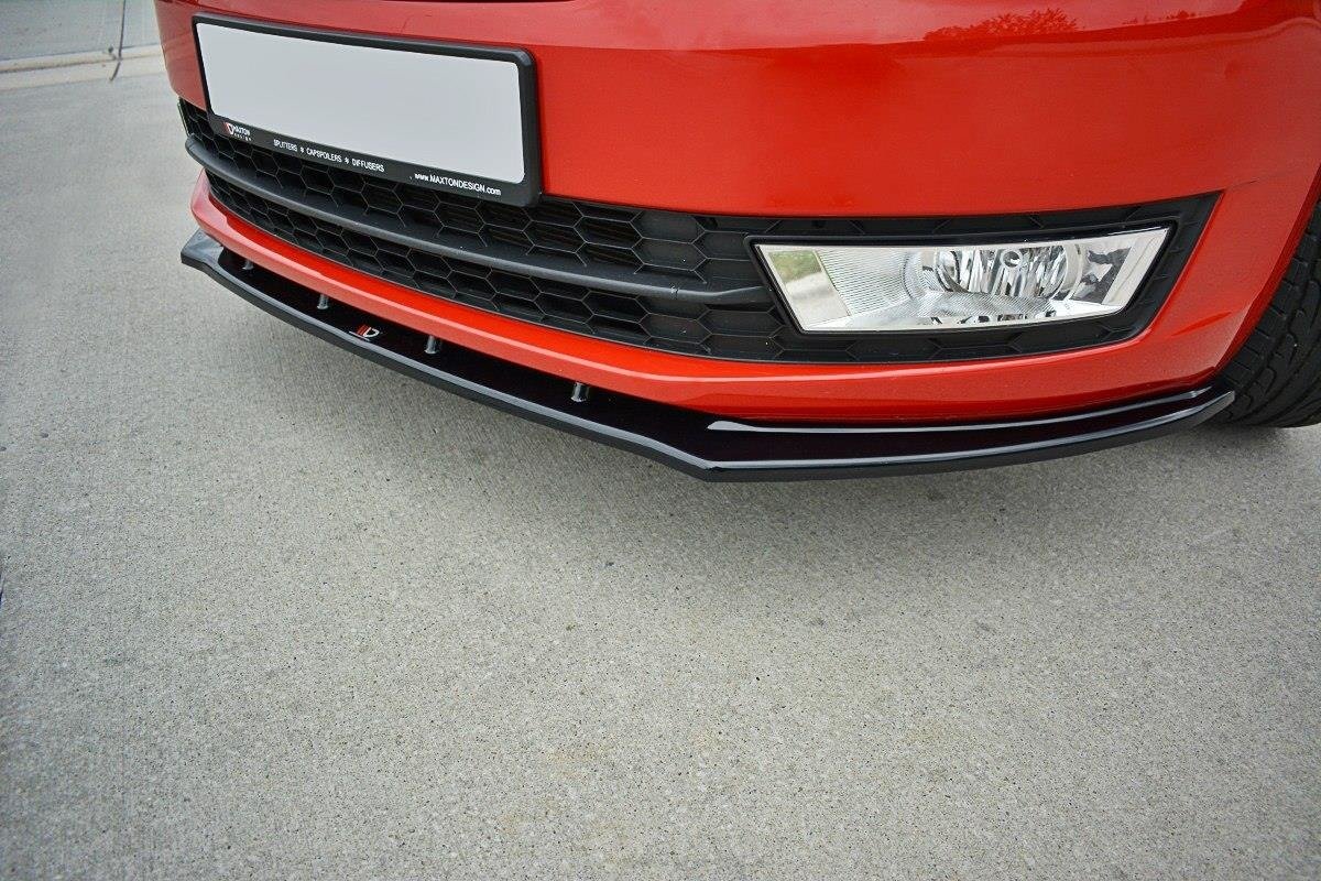 Front Ansatz V.2 für Skoda Rapid schwarz matt
