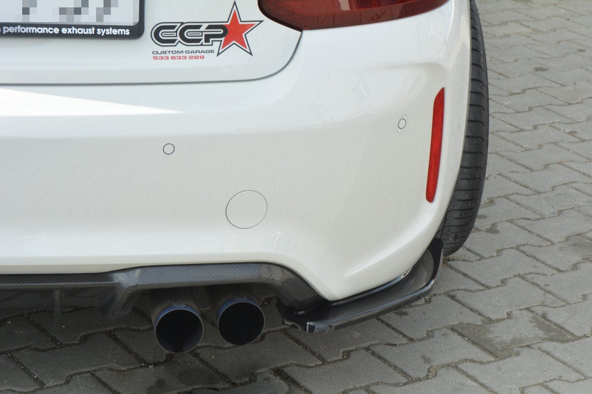 Heck Ansatz Flaps Diffusor für BMW M2 (F87) COUPÉ Carbon Look