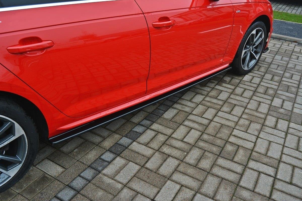 Seitenschweller Ansatz für Audi S4 / A4 S-Line B9 Carbon Look