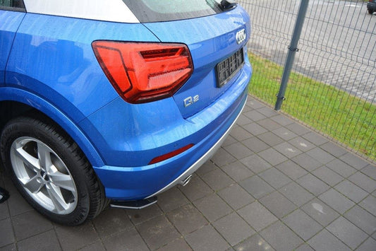Heck Ansatz Flaps Diffusor für Audi Q2 Mk.1 Carbon Look