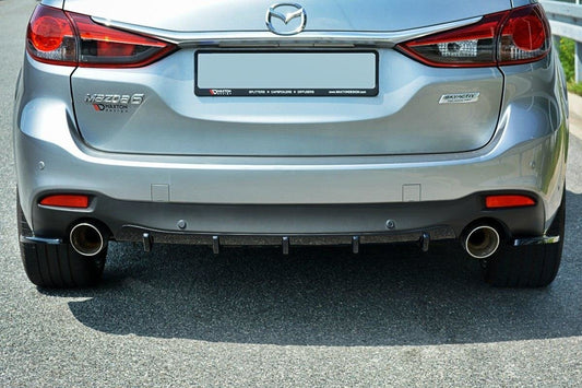 Diffusor Heck Ansatz für Mazda 6 GJ (Mk3) Wagon schwarz matt