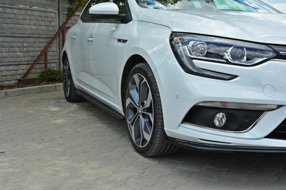 Seitenschweller Ansatz für Renault Megane Mk4 Hatchback schwarz Hochglanz