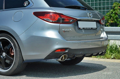 Diffusor Heck Ansatz für Mazda 6 GJ (Mk3) Wagon schwarz Hochglanz